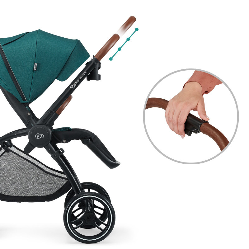 Універсальна коляска 2 в 1 Kinderkraft Evolution Cocoon Midnight Green KKWEVCOGBL2000