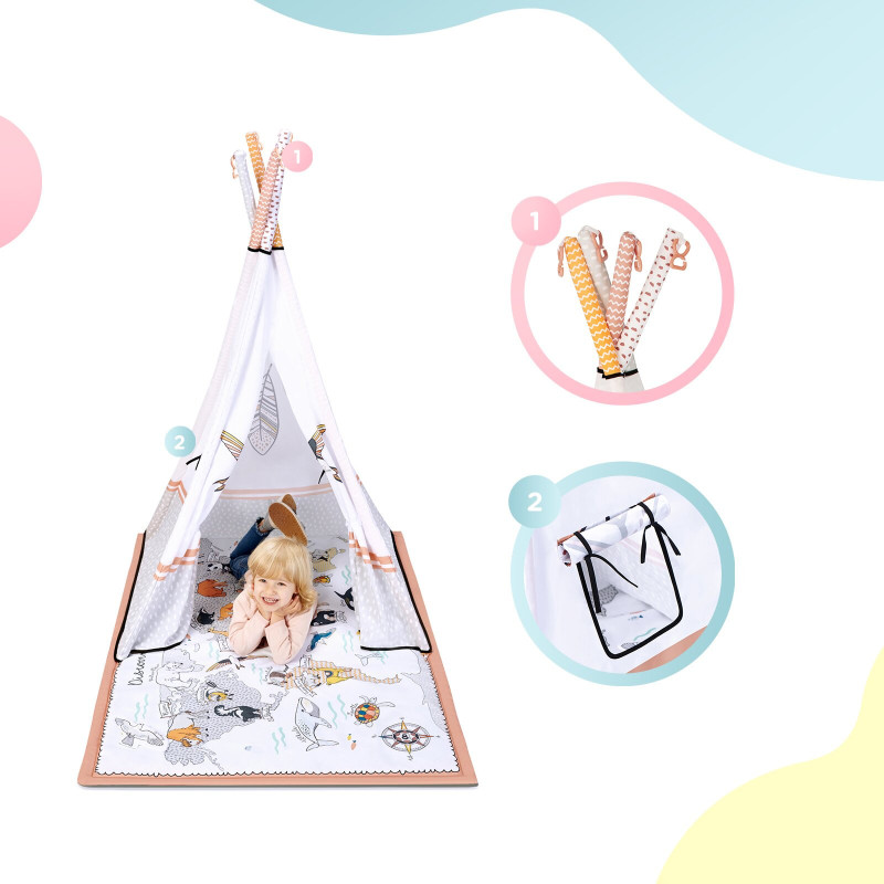 Развивальний килимок-палатка 3 в 1 Kinderkraft Tippy KPTIPP00MUL0000