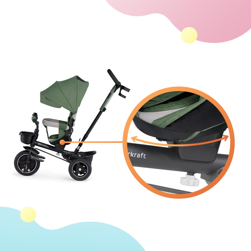 Триколісний велосипед Kinderkraft Spinstep Pastel Green KRSPST00GRE0000