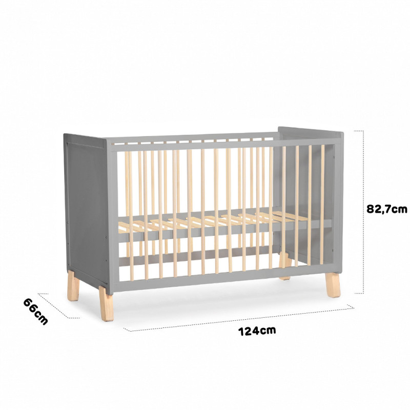 Дитяча кроватка Kinderkraft Nico Gray KKHNICOGRY000N