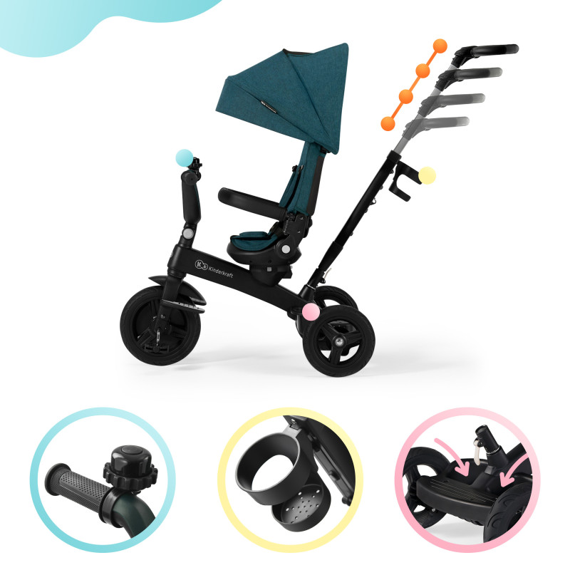 Триколісний велосипед Kinderkraft Twipper Green KRTWIP00GRE0000
