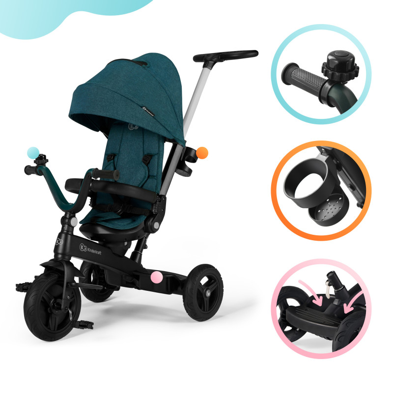 Триколісний велосипед Kinderkraft Twipper Green KRTWIP00GRE0000