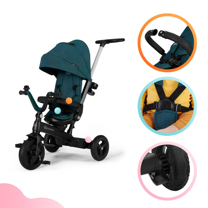 Триколісний велосипед Kinderkraft Twipper Green KRTWIP00GRE0000