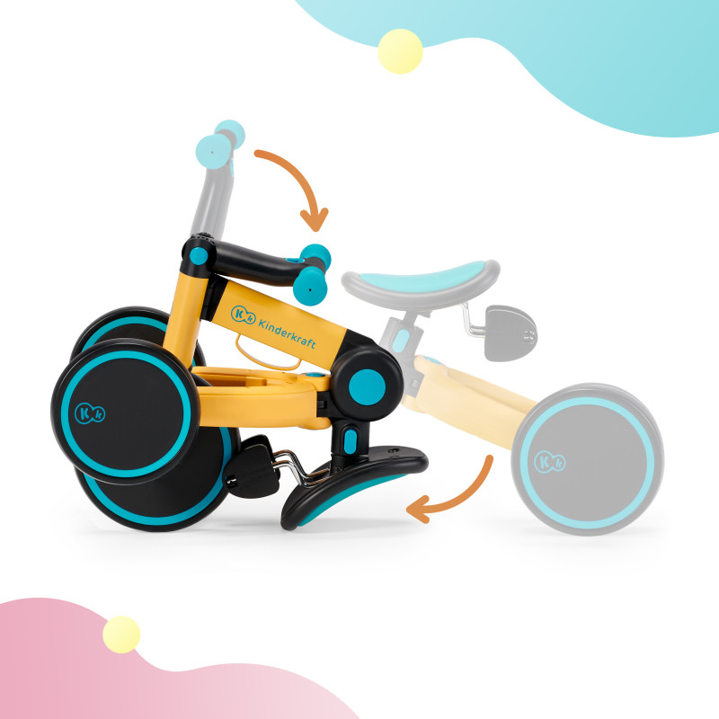 Триколісний велосипед 3 в 1 Kinderkraft 4TRIKE Primrose Yellow KR4TRI00YEL0000