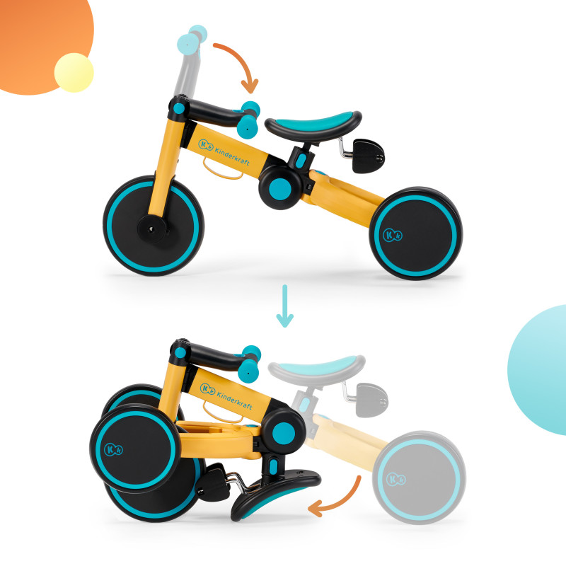 Триколісний велосипед 3 в 1 Kinderkraft 4TRIKE Primrose Yellow KR4TRI00YEL0000