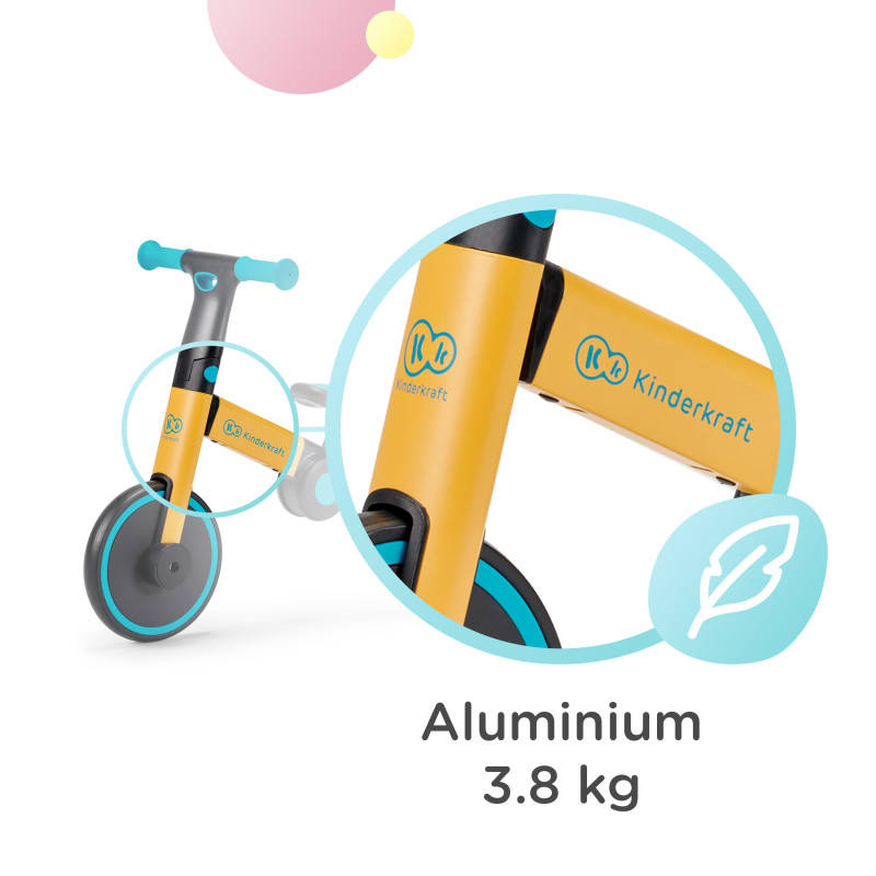 Триколісний велосипед 3 в 1 Kinderkraft 4TRIKE Primrose Yellow KR4TRI00YEL0000