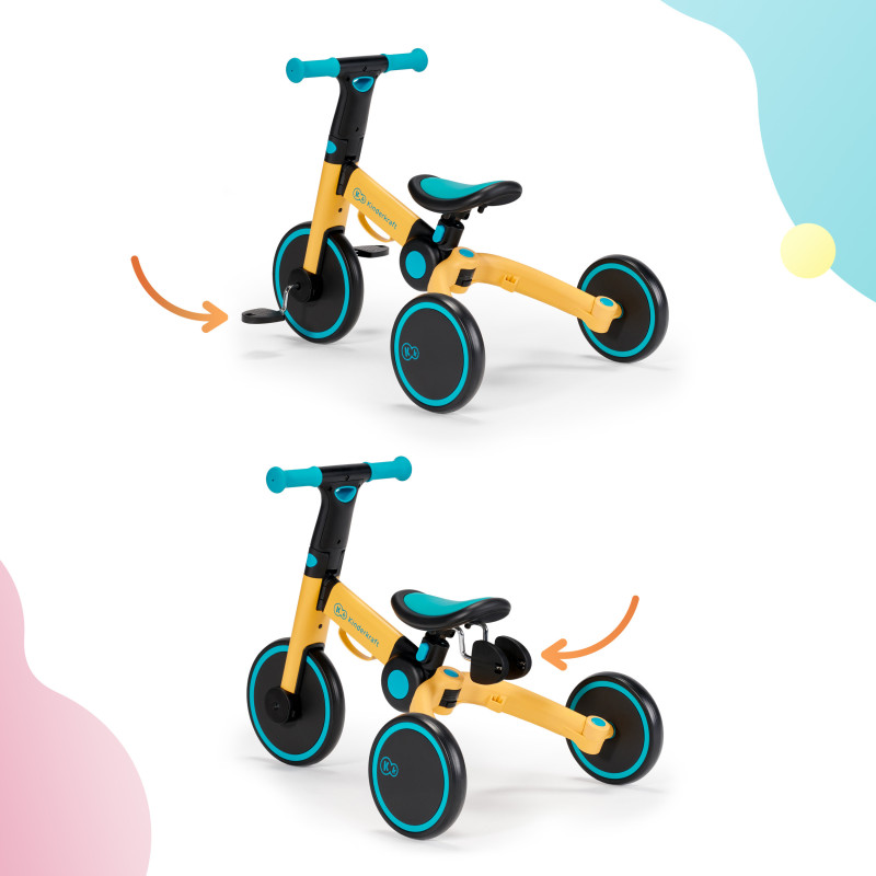 Триколісний велосипед 3 в 1 Kinderkraft 4TRIKE Primrose Yellow KR4TRI00YEL0000
