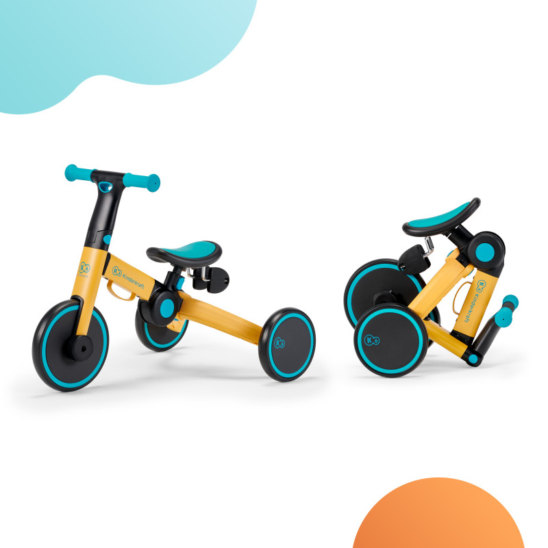 Триколісний велосипед 3 в 1 Kinderkraft 4TRIKE Primrose Yellow KR4TRI00YEL0000