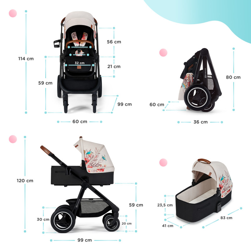Універсальна коляска 2 в 1 Kinderkraft Everyday Bird KSEVER00BIR2000