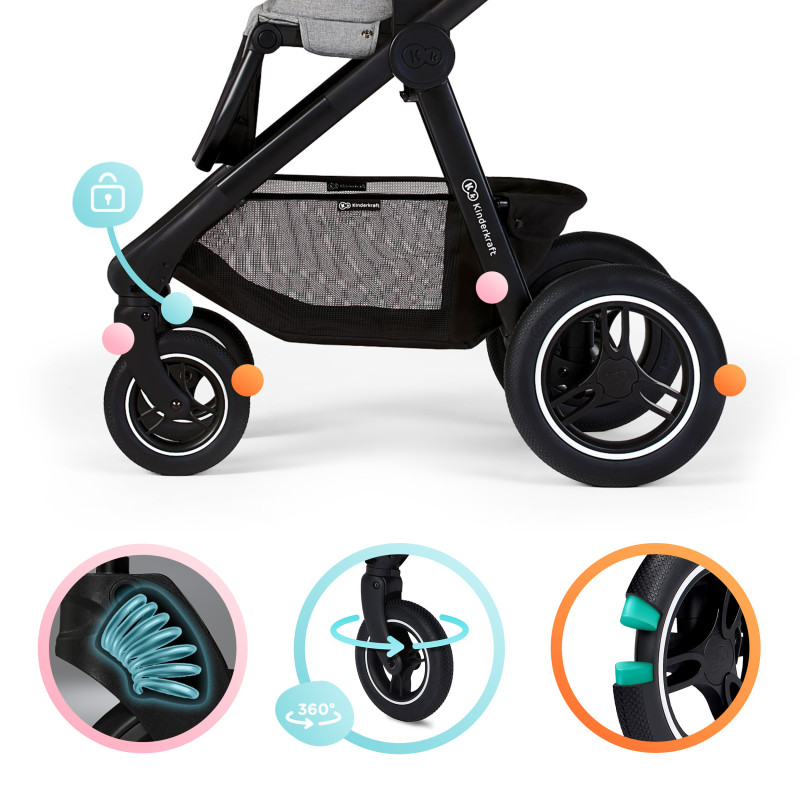 Універсальна коляска 2 в 1 Kinderkraft Everyday Black KSEVER00BLK2000