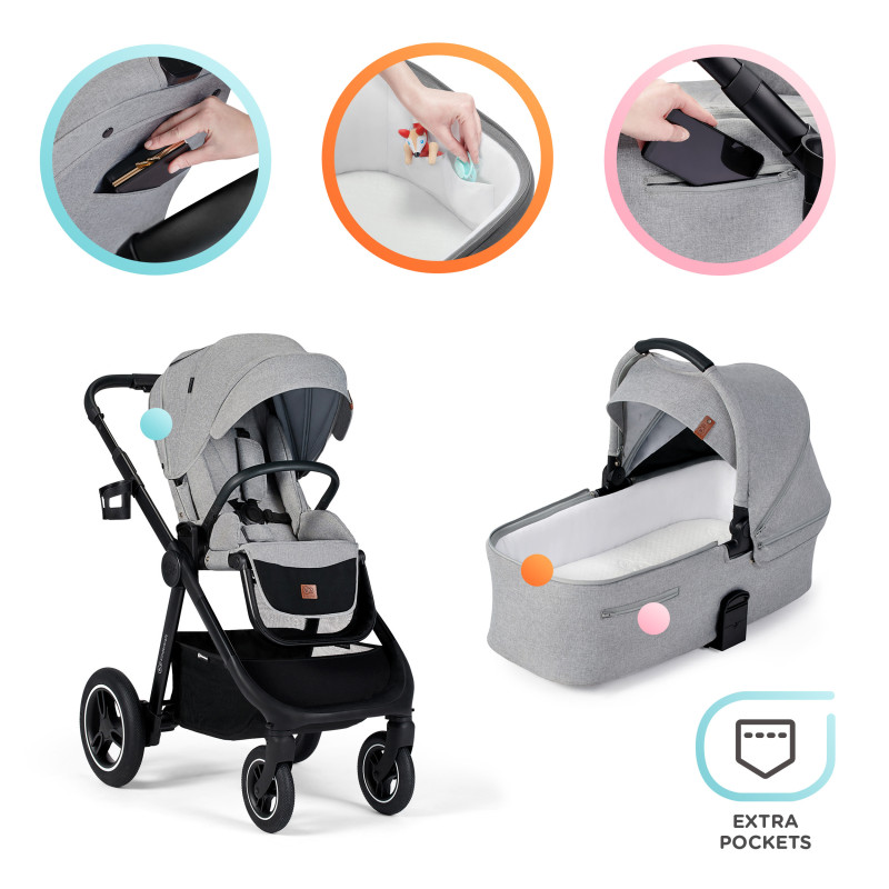 Універсальна коляска 2 в 1 Kinderkraft Everyday Light Gray KSEVER00LGR2000
