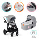 Універсальна коляска 2 в 1 Kinderkraft Everyday Light Gray KSEVER00LGR2000