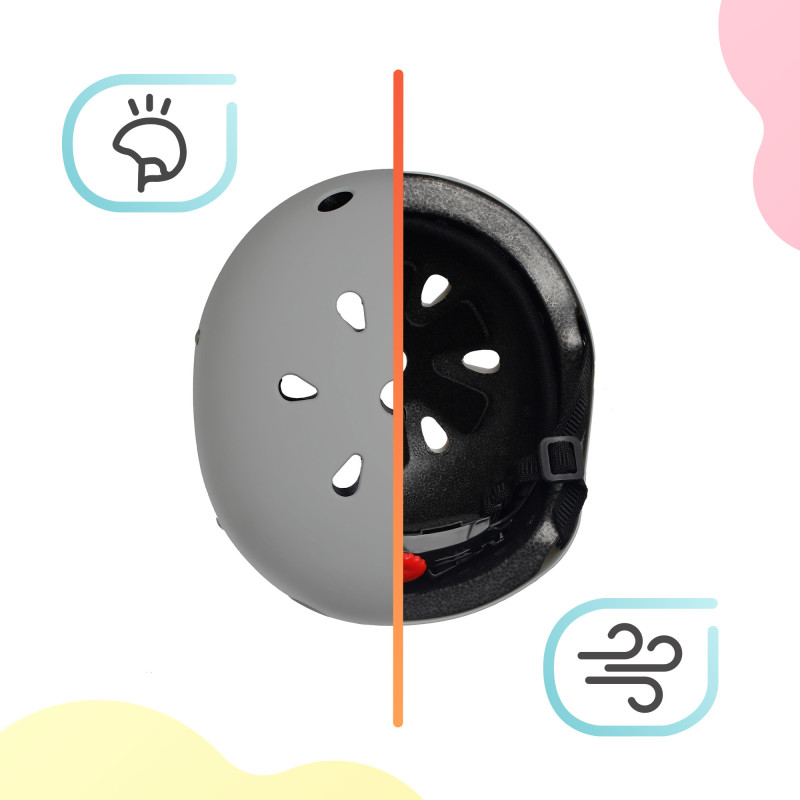 Дитячий захисний шолом Kinderkraft Safety Grey KASAFE00GRY0000