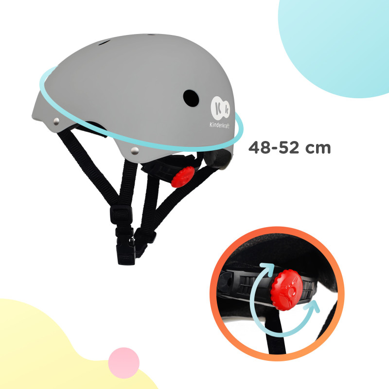 Дитячий захисний шолом Kinderkraft Safety Grey KASAFE00GRY0000