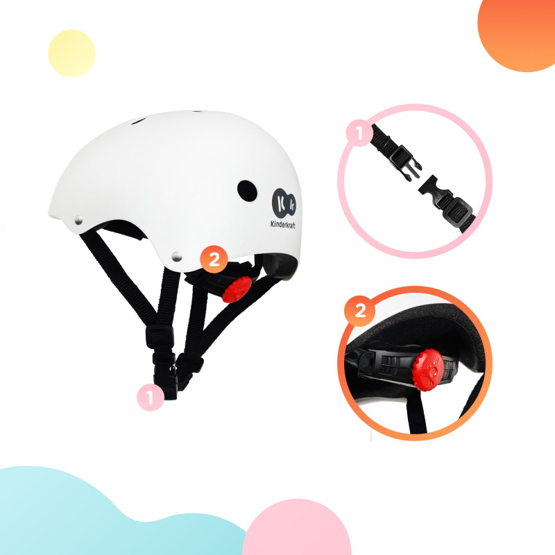 Дитячий захисний шолом Kinderkraft Safety White KASAFE00WHT0000