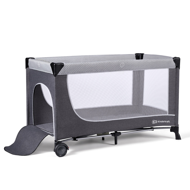 Ліжко-манеж з пеленатором Kinderkraft Leody Grey KCLEOD00GRY00AC