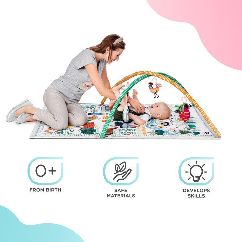 Розвиваючий килимок-палатка 3 в 1 Kinderkraft Little Gardener KPLIGA00MUL0000