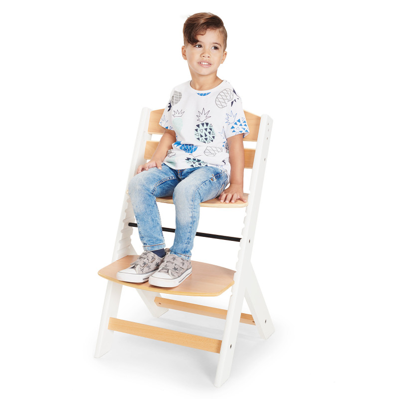 Стільчик для годування з подушкою Kinderkraft Enock White Wood KHENOC0PWHT0000
