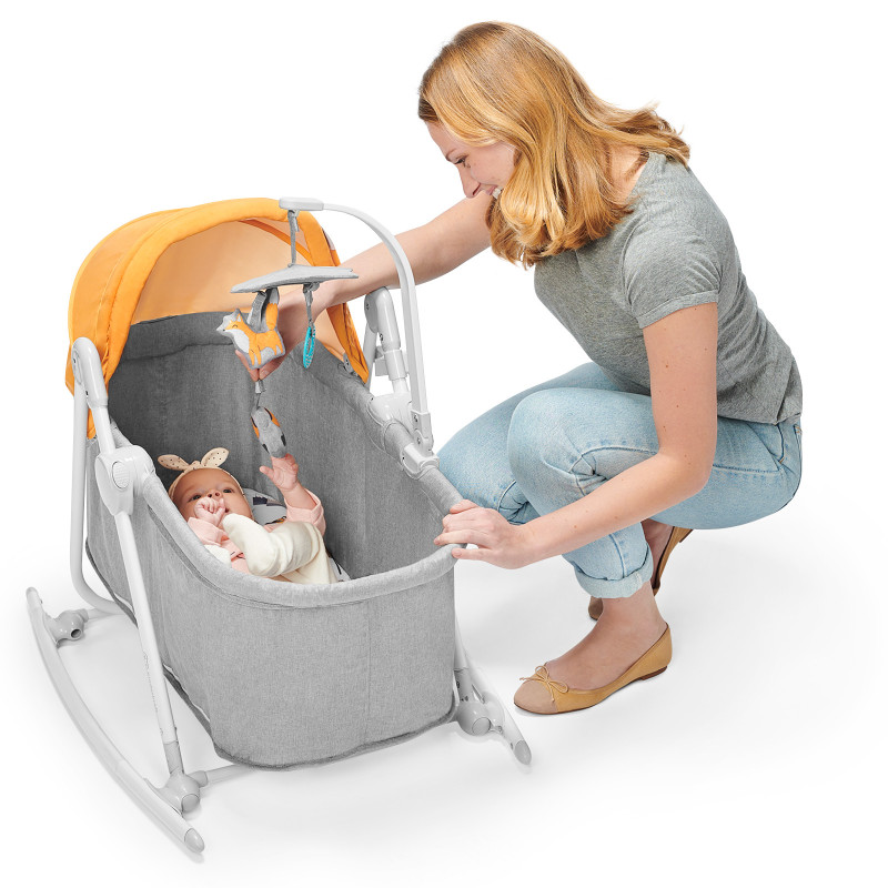 Шезлонг-гойдалка 5 в 1 Kinderkraft Nola Forest Yellow KBNOLA00YEL0000