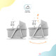 Шезлонг-гойдалка 5 в 1 Kinderkraft Nola Stone Grey KBNOLA00GRY0000
