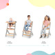 Стільчик для годування з подушкою Kinderkraft Enock Gray Wood KHENOC0PGRY0000