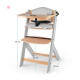 Стільчик для годування з подушкою Kinderkraft Enock Gray Wood KHENOC0PGRY0000