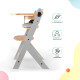Стільчик для годування з подушкою Kinderkraft Enock Gray Wood KHENOC0PGRY0000