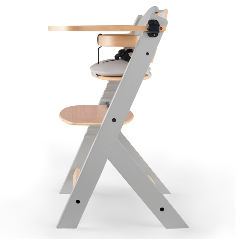 Стільчик для годування з подушкою Kinderkraft Enock Gray Wood KHENOC0PGRY0000