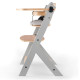 Стільчик для годування з подушкою Kinderkraft Enock Gray Wood KHENOC0PGRY0000