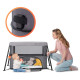 Ліжко-манеж 2 в 1 Kinderkraft Movi Grey KCMOVI00GRY0000
