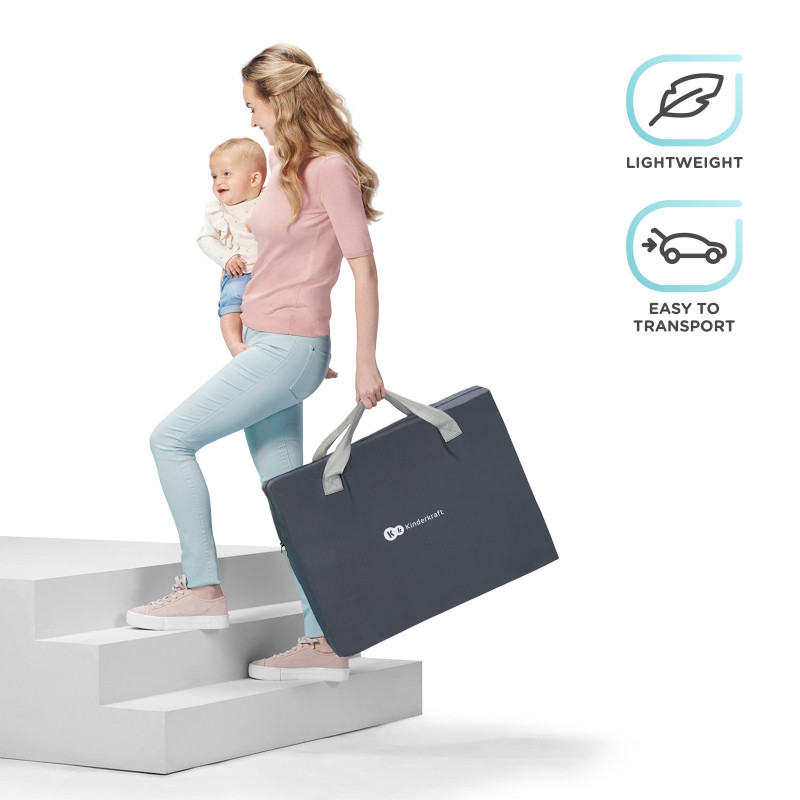 Ліжко-манеж 2 в 1 Kinderkraft Movi Grey KCMOVI00GRY0000