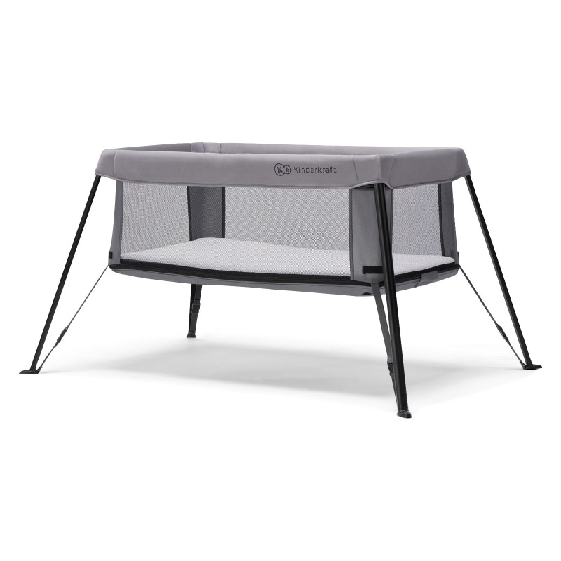 Ліжко-манеж 2 в 1 Kinderkraft Movi Grey KCMOVI00GRY0000