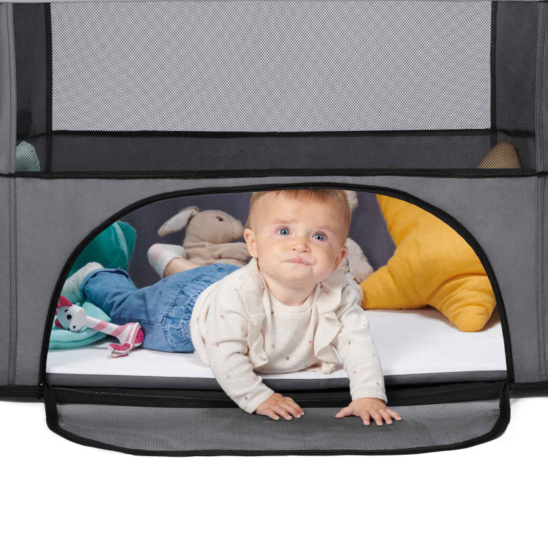 Ліжко-манеж 2 в 1 Kinderkraft Movi Grey KCMOVI00GRY0000