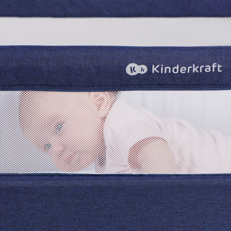 Приставне ліжечко-колиска Kinderkraft Bea Navy KLBEA000NAV0000