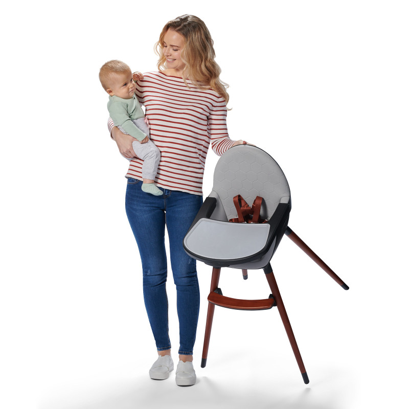 Стільчик для годування 2 в 1 Kinderkraft Finix Grey KHFINIX0GRY0000