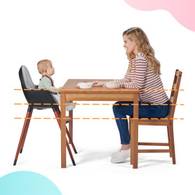 Стільчик для годування 2 в 1 Kinderkraft Finix Ecru KHFINIX0ECR0000