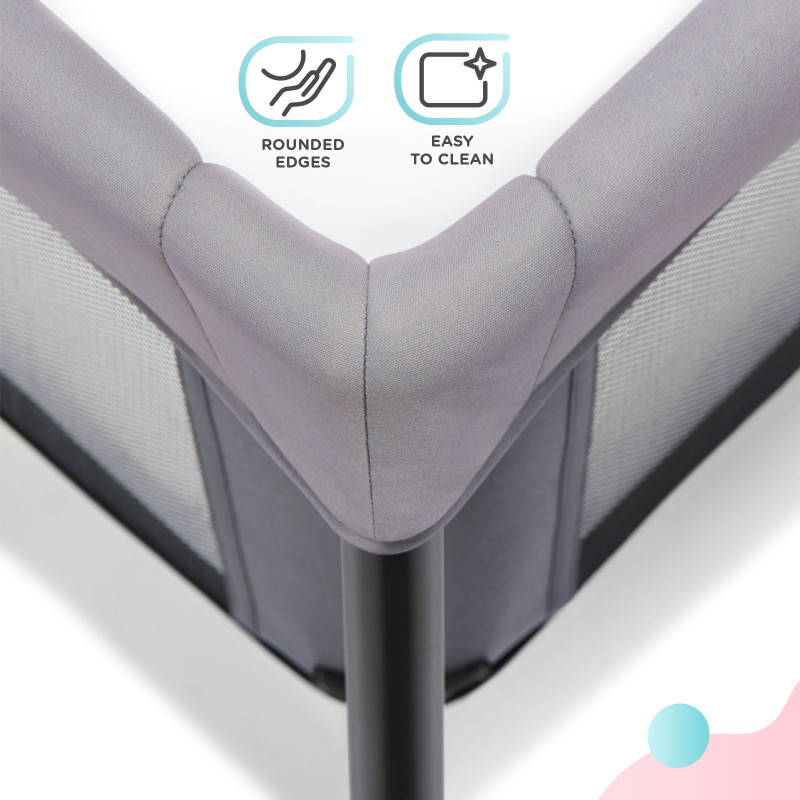 Ліжко-манеж 2 в 1 Kinderkraft Movi Pink KCMOVI00PNK0000