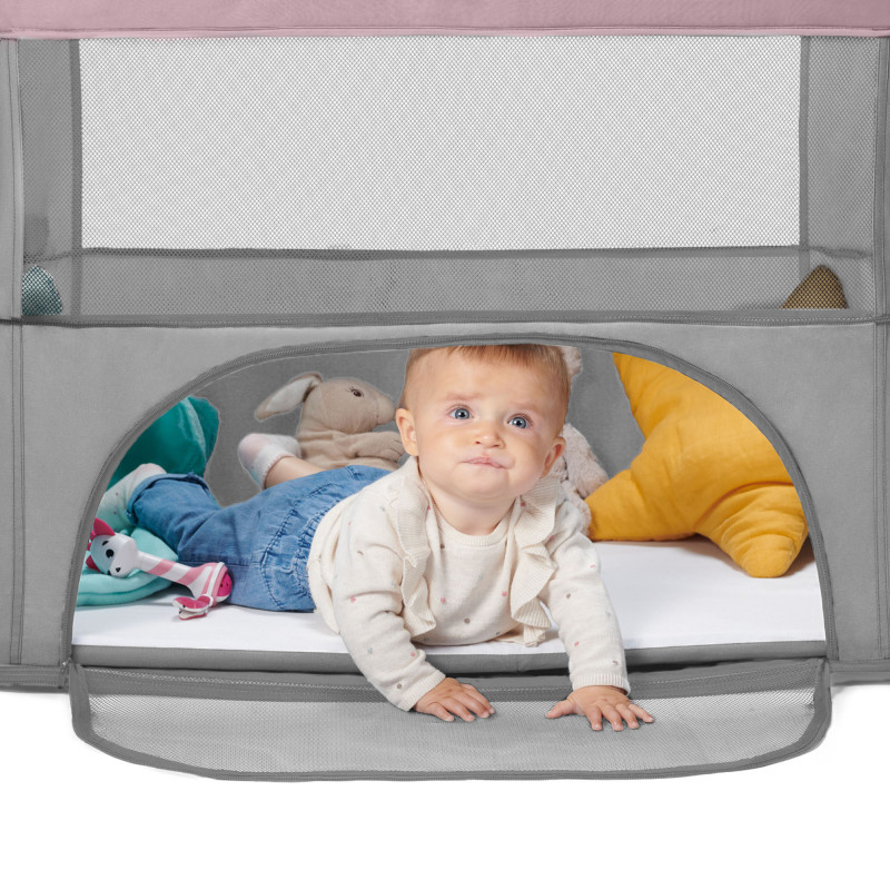 Ліжко-манеж 2 в 1 Kinderkraft Movi Pink KCMOVI00PNK0000