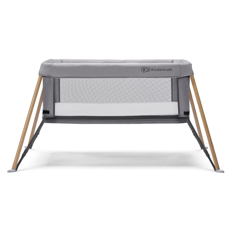 Ліжко-манеж 2 в 1 Kinderkraft Movi Grey Wooden KCMOVI00WOD0000