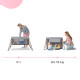 Ліжко-манеж 2 в 1 Kinderkraft Movi Grey Wooden KCMOVI00WOD0000