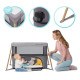 Ліжко-манеж 2 в 1 Kinderkraft Movi Grey Wooden KCMOVI00WOD0000