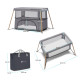 Ліжко-манеж 2 в 1 Kinderkraft Movi Grey Wooden KCMOVI00WOD0000