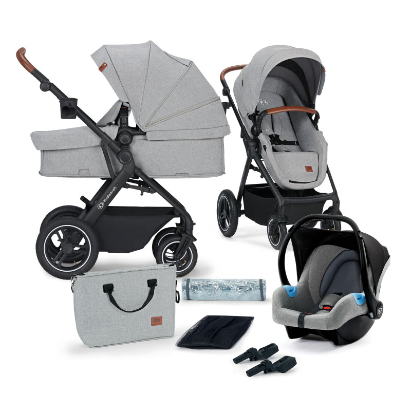 Універсальна коляска 3 в 1 Kinderkraft B-Tour Silver Gray KSBTOU00LGR3000