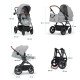 Універсальна коляска 3 в 1 Kinderkraft B-Tour Silver Gray KSBTOU00LGR3000