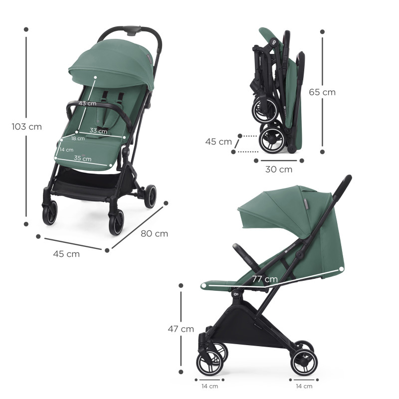 Прогулянкова коляска Kinderkraft Indy 2 Sea Green KSINDY00GRE0000