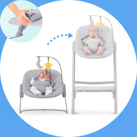 Шезлонг-гойдалка Kinderkraft Calmee Grey KBCALM00GRY0000