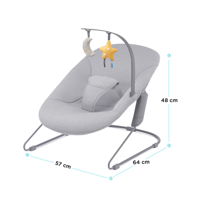 Шезлонг-гойдалка Kinderkraft Calmee Grey KBCALM00GRY0000