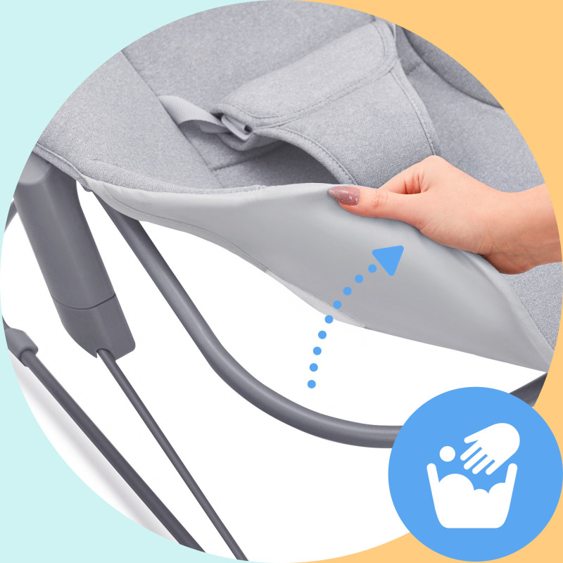 Шезлонг-гойдалка Kinderkraft Calmee Grey KBCALM00GRY0000