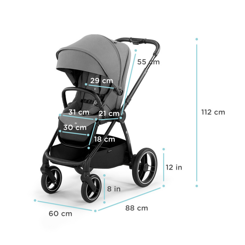Універсальна коляска 2 в 1 Kinderkraft Nea Platinum Grey KSNEA000GRY2000