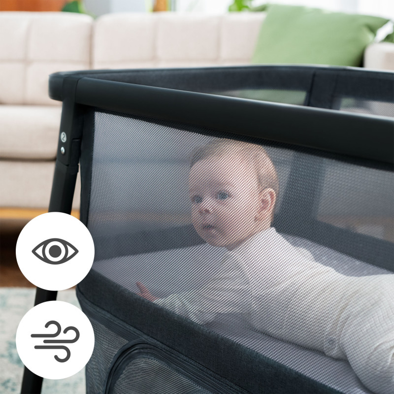 Ліжко-манеж 4 в 1 Kinderkraft Sofi Plus Grey KLSOFIPLGRY0000